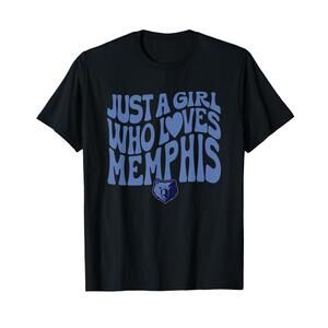 Nba Just A Girl Who Loves Memphis Wavy Blue Logo T-Shirt